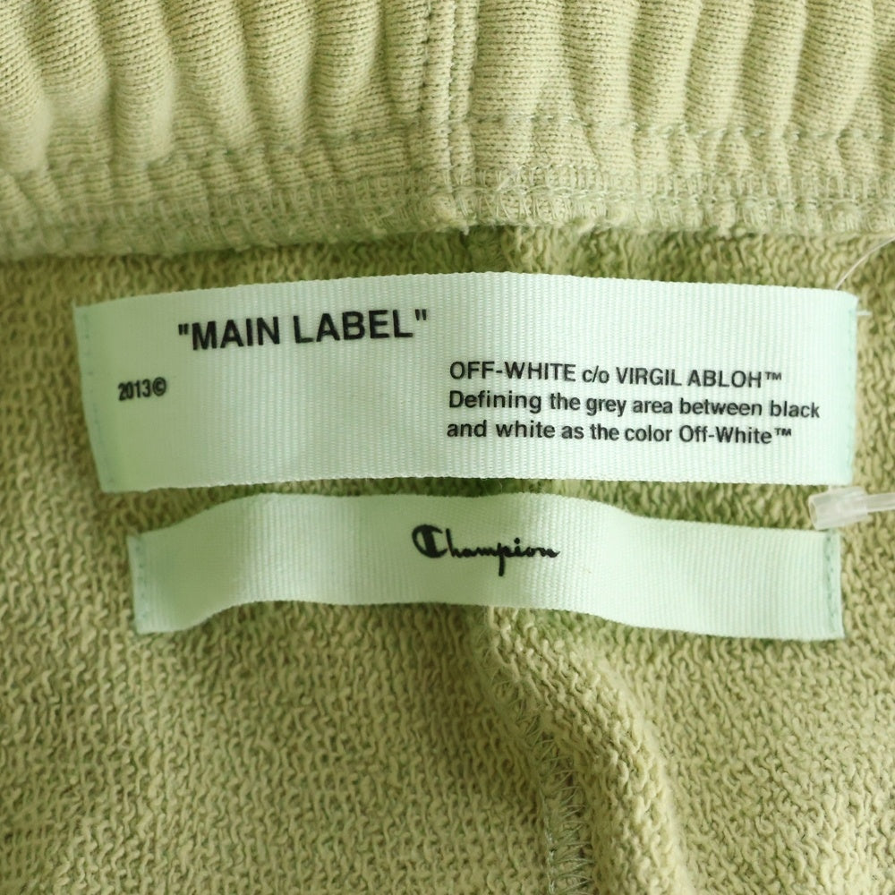 OFF-WHITE(オフホワイト) 18SS ×Champion Sweatpants チャンピオン 刺繍スウェットパンツ グリーン OMCH002S18875049