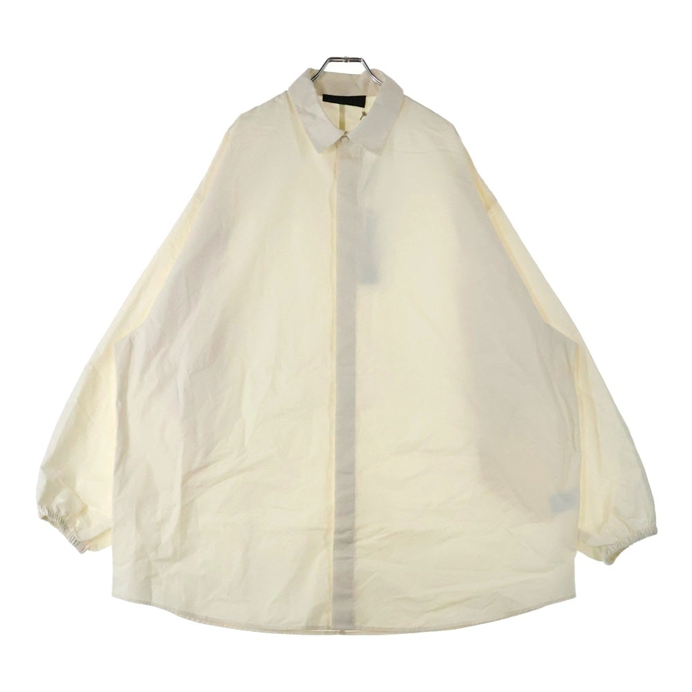 FEAR OF GOD ESSENTIALS(フィアオブゴッド エッセンシャルズ) L/S SHIRT オーバーサイズ長袖シャツ アイボリー