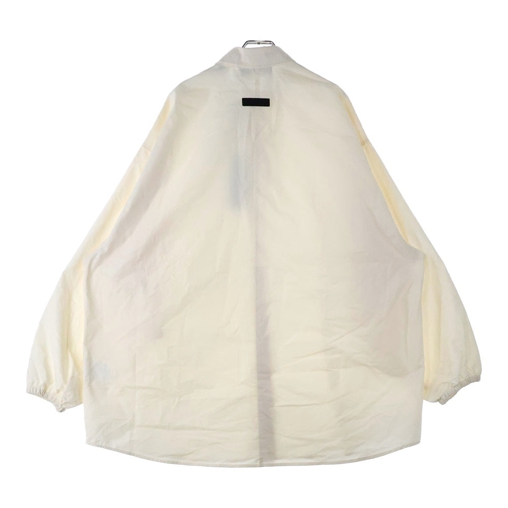 FEAR OF GOD ESSENTIALS(フィアオブゴッド エッセンシャルズ) L/S SHIRT オーバーサイズ長袖シャツ アイボリー