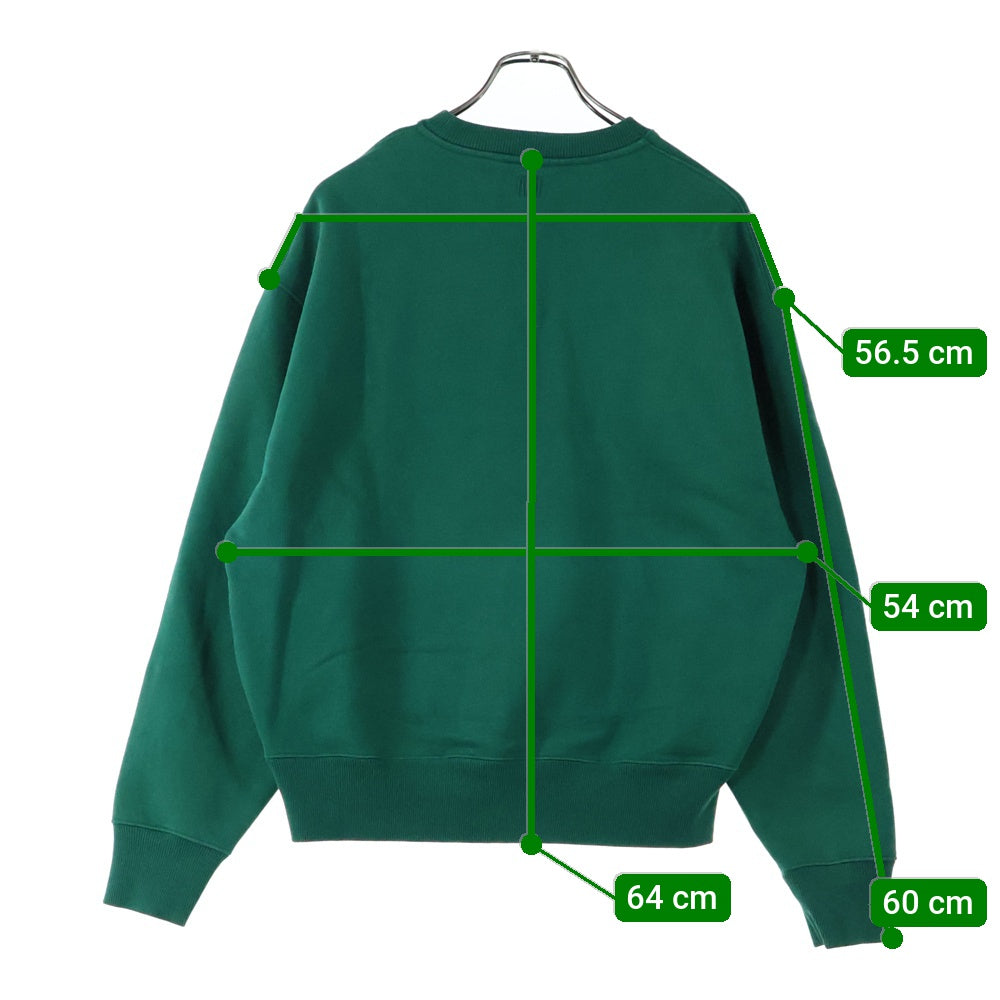AMI Alexandre Mattiussi(アミアレクサンドルマテュッシ) Sweatshirt ハートロゴ刺繍 クルーネックスウェットトレーナー グリーン A21HJ008.730