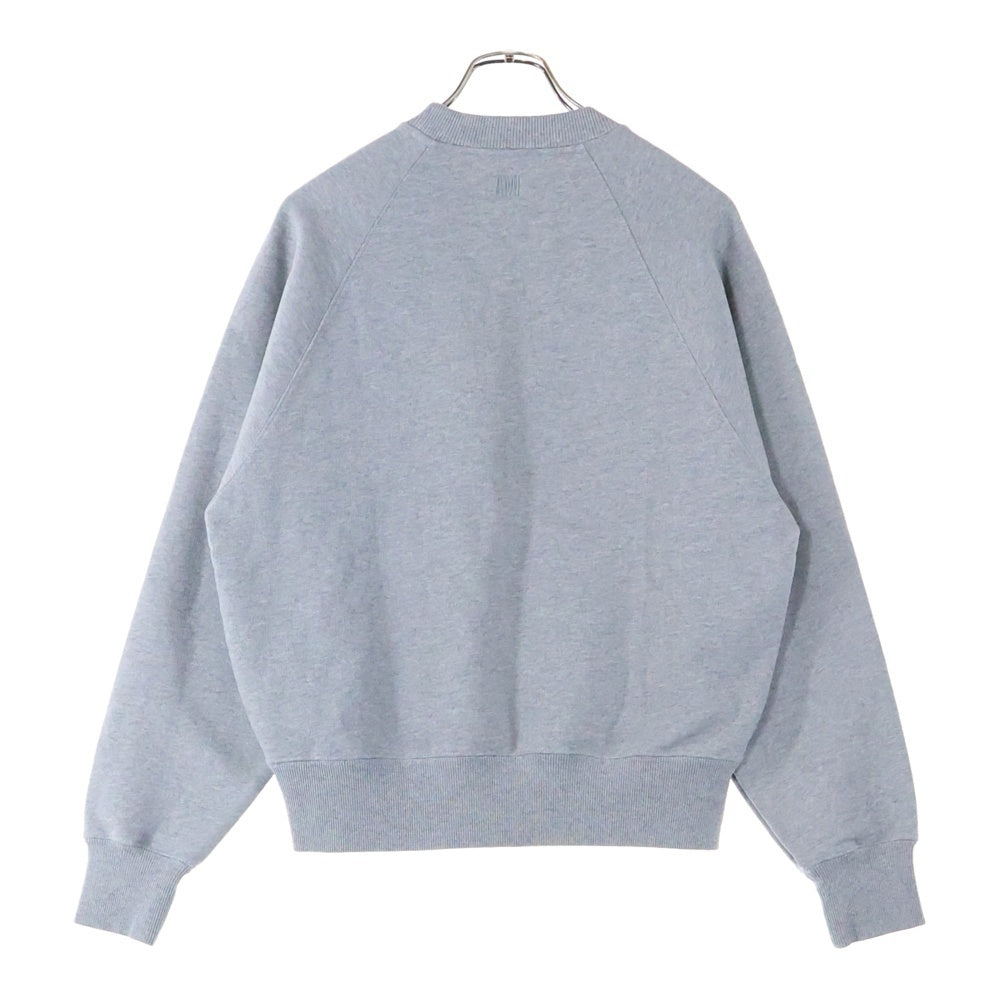 AMI Alexandre Mattiussi(アミアレクサンドルマテュッシ) Sweatshirt ハートロゴ刺繍 クルーネックスウェットトレーナー グレー USW004.747