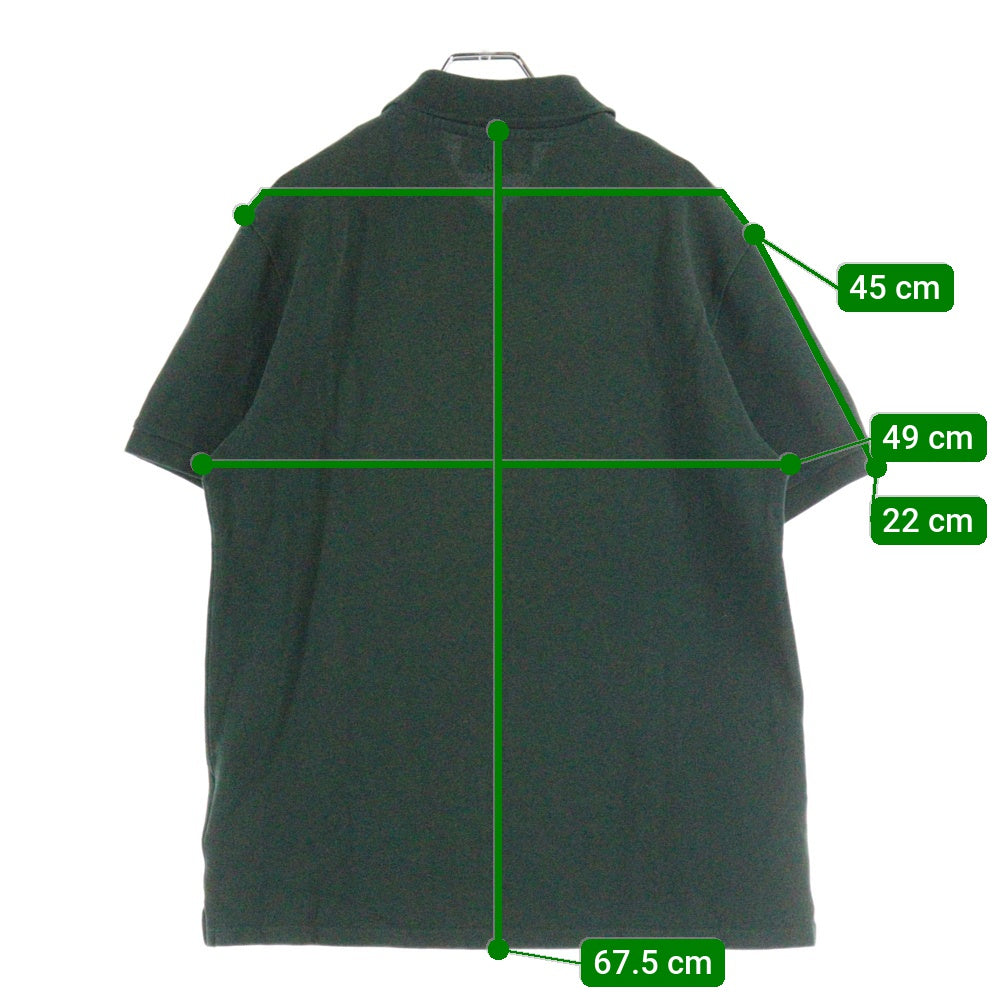 AMI Alexandre Mattiussi(アミアレクサンドルマテュッシ) Polo Shirt ハートロゴ刺繍 半袖ポロシャツ グリーン E22HPL001.760