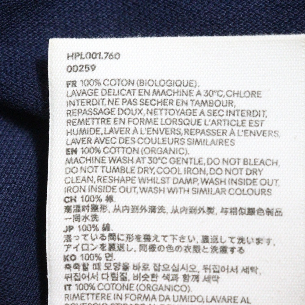 AMI Alexandre Mattiussi(アミアレクサンドルマテュッシ) Polo Shirt ハートロゴ刺繍 半袖ポロシャツ ネイビー E22HPL001.760