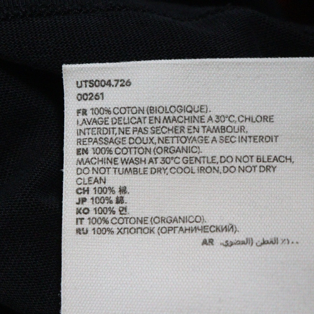 AMI Alexandre Mattiussi(アミアレクサンドルマテュッシ) AMI DE COEUR T-Shirt ハートロゴ刺繍 半袖Tシャツ ブラック UTS004.726