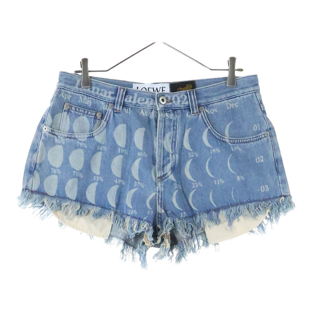 LOEWE(ロエベ) Paula's Ibiza Moon Denim Short パウラズ イビザ ムーン デニムショーツ インディゴ レディース S616Y11X01