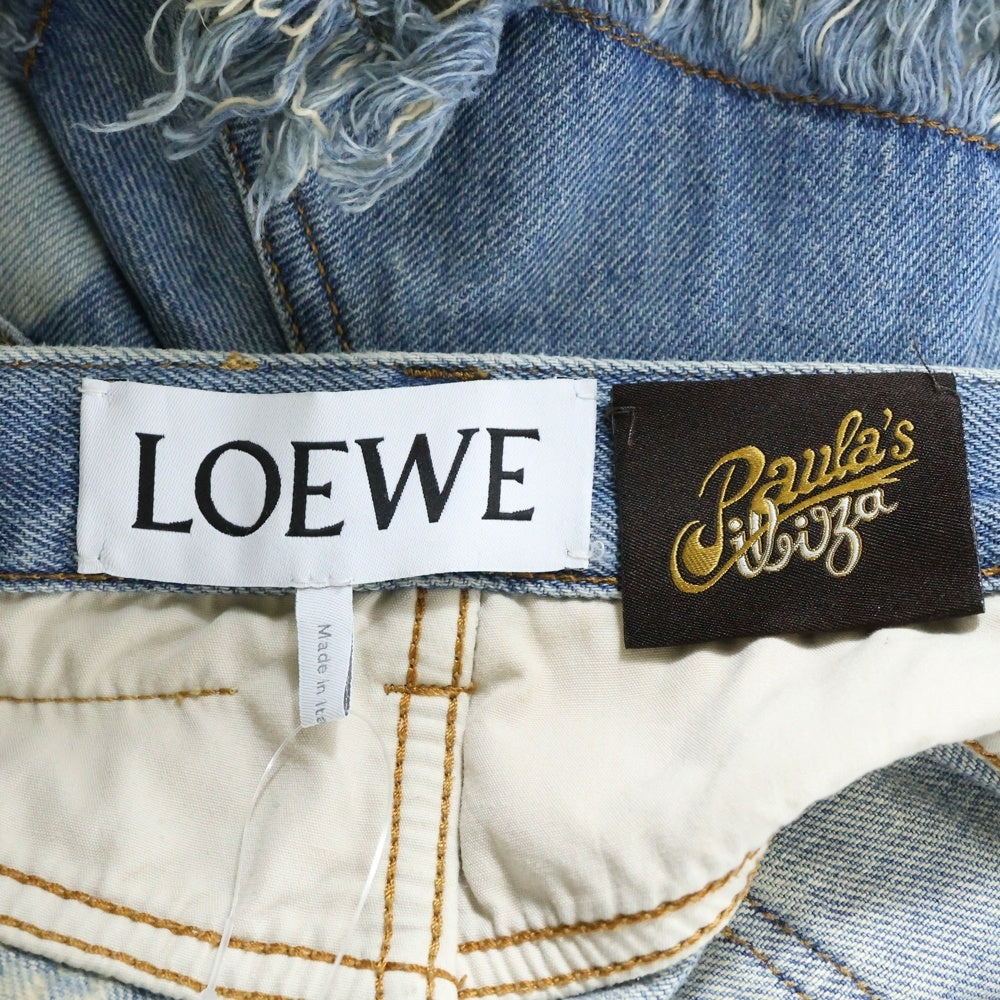 LOEWE(ロエベ) Paula's Ibiza Moon Denim Short パウラズ イビザ ムーン デニムショーツ インディゴ レディース S616Y11X01