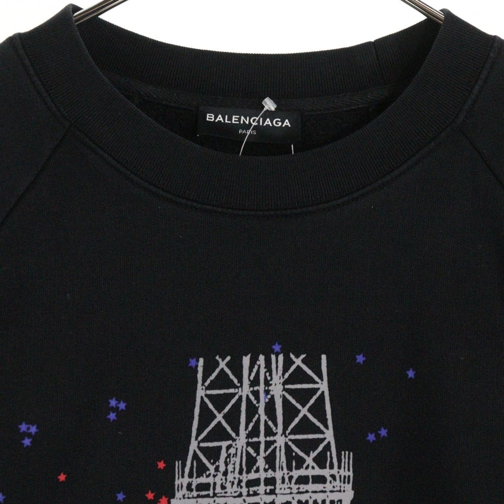 BALENCIAGA(バレンシアガ) 18SS London Sweatshirt クルーネックスウェットトレーナー ブラック 508122 TYK72