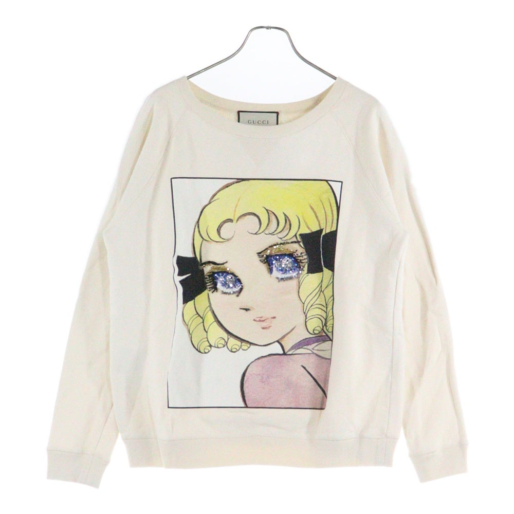 GUCCI(グッチ) Sweatshirt 井出ちかえ スパンコール装飾 クルーネックスウェットトレーナー レッド 539088 X916B