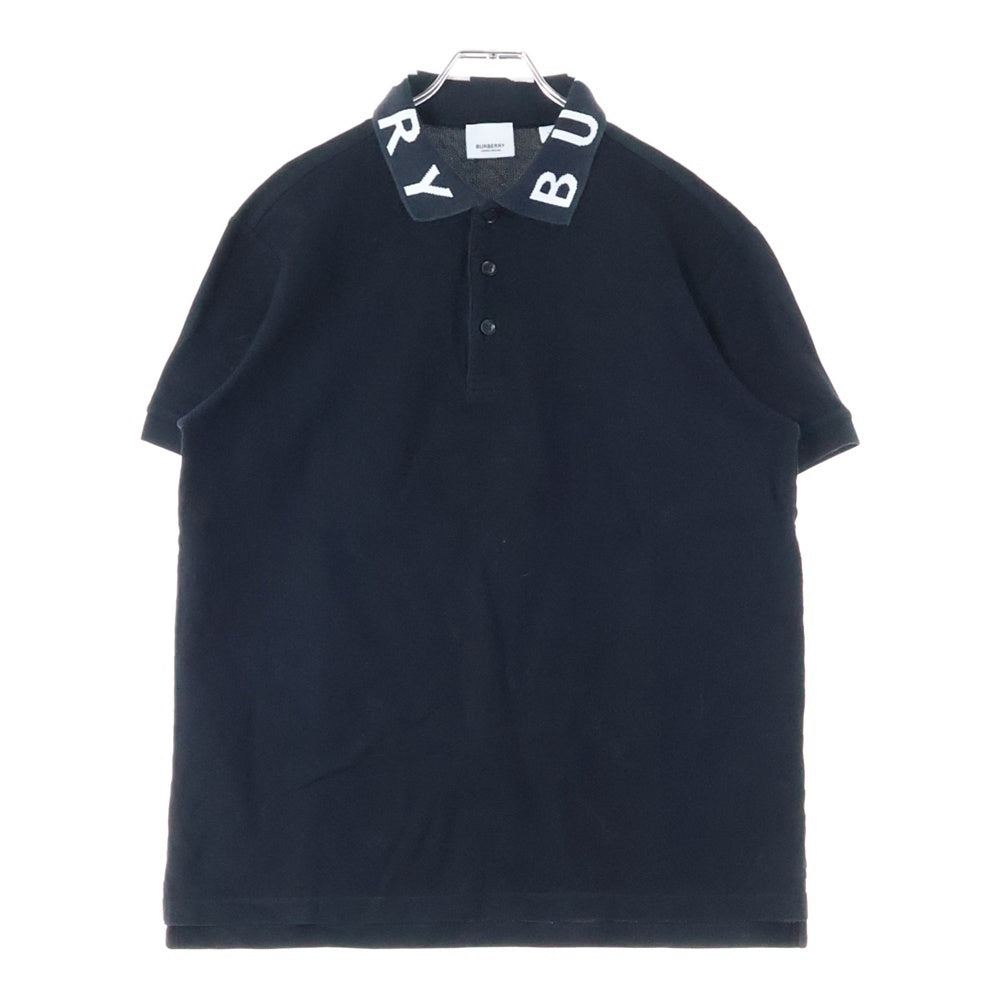 BURBERRY(バーバリー) Logo Collar Polo Shirt 半袖ポロシャツ ブラック 8013499