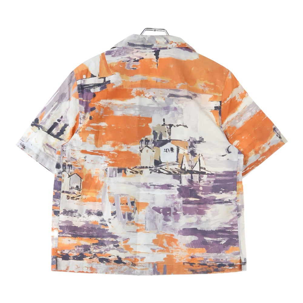 PRADA(プラダ) Landscape Shirt 総柄半袖シャツ レディース オレンジ P431B S162 1PF7