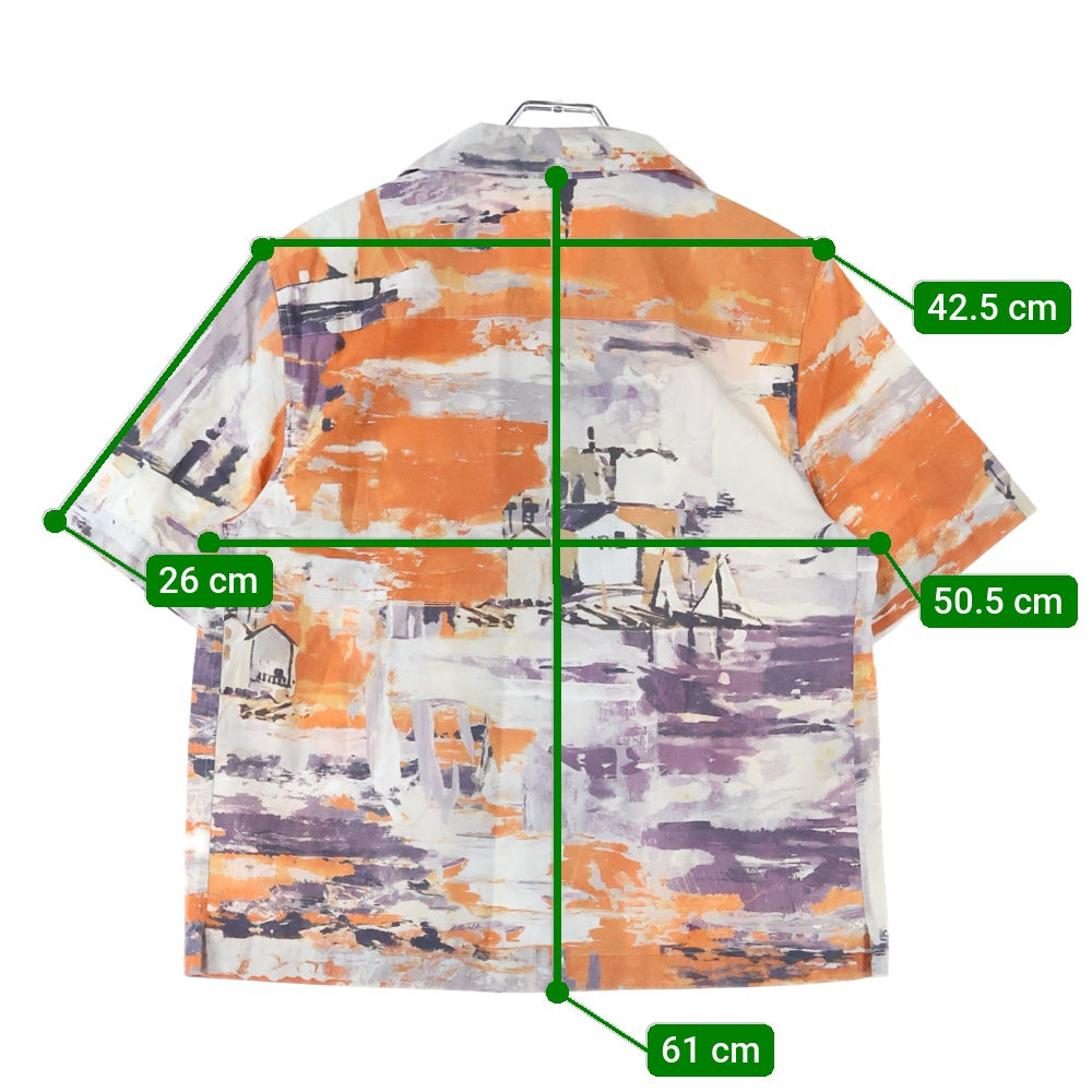 PRADA(プラダ) Landscape Shirt 総柄半袖シャツ レディース オレンジ P431B S162 1PF7