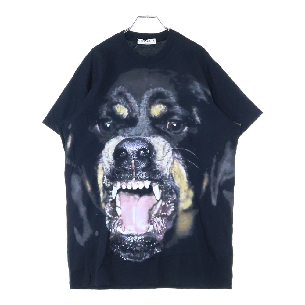 GIVENCHY(ジバンシィ) 18SS Rottweiler T-Shirt ロットワイラー ドッグプリント半袖Tシャツ ブラック BM705L3Y1P