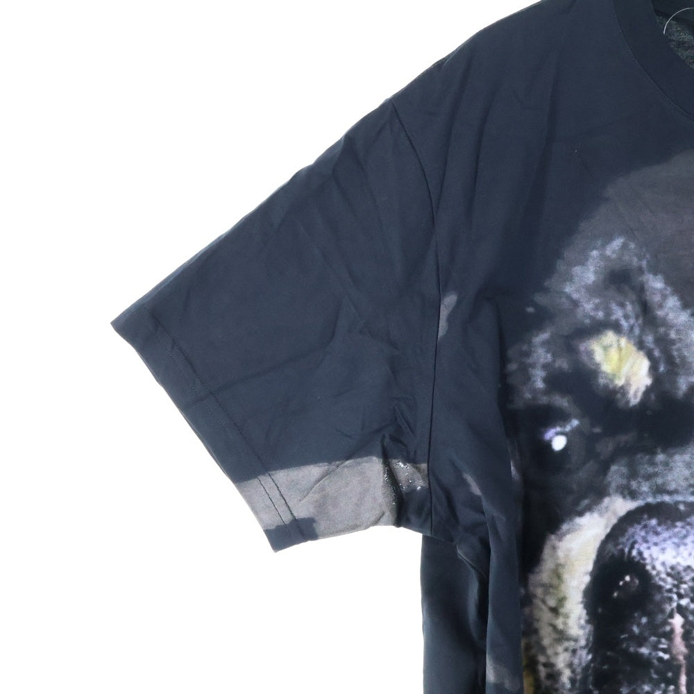 GIVENCHY(ジバンシィ) 18SS Rottweiler T-Shirt ロットワイラー ドッグプリント半袖Tシャツ ブラック BM705L3Y1P