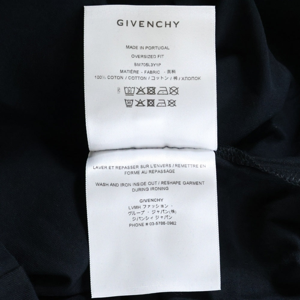 GIVENCHY(ジバンシィ) 18SS Rottweiler T-Shirt ロットワイラー ドッグプリント半袖Tシャツ ブラック BM705L3Y1P