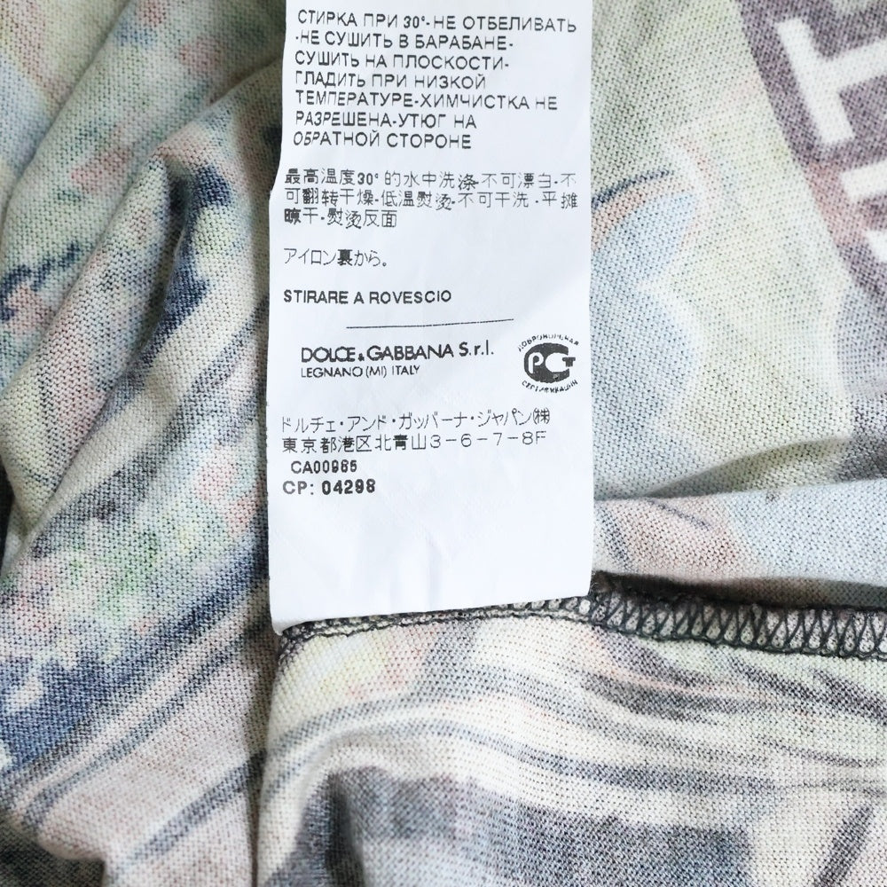DOLCE & GABBANA(ドルチェアンドガッバーナ) PALEMO BLUES FESTIVAL 総柄半袖Tシャツ マルチ G8HC7T HP7DA