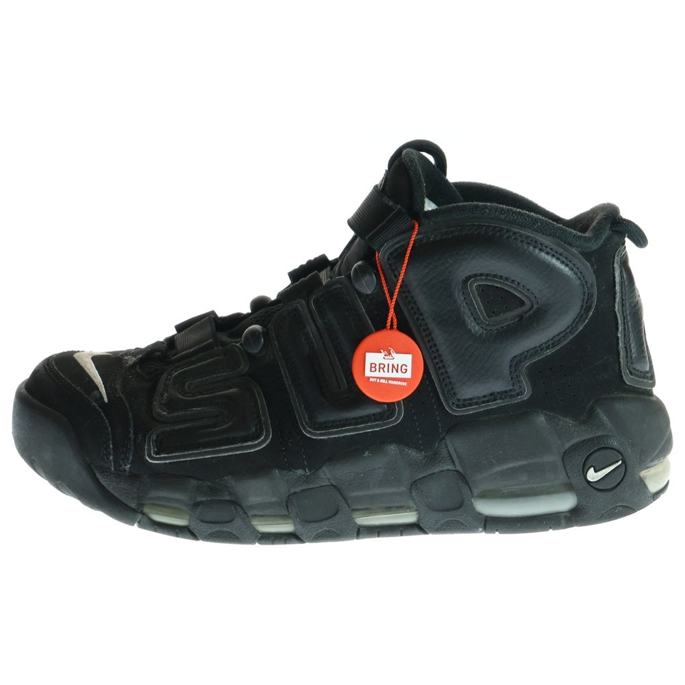 NIKE(ナイキ) ×SUPREME AIR MORE UPTEMPO シュプリーム エアモアアップテンポ モアテン ハイカットスニーカー US9/27cm 902290-001 ブラック