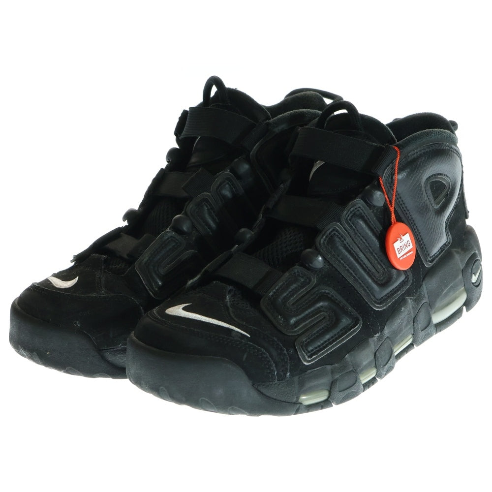 NIKE(ナイキ) ×SUPREME AIR MORE UPTEMPO シュプリーム エアモアアップテンポ モアテン ハイカットスニーカー US9/27cm 902290-001 ブラック