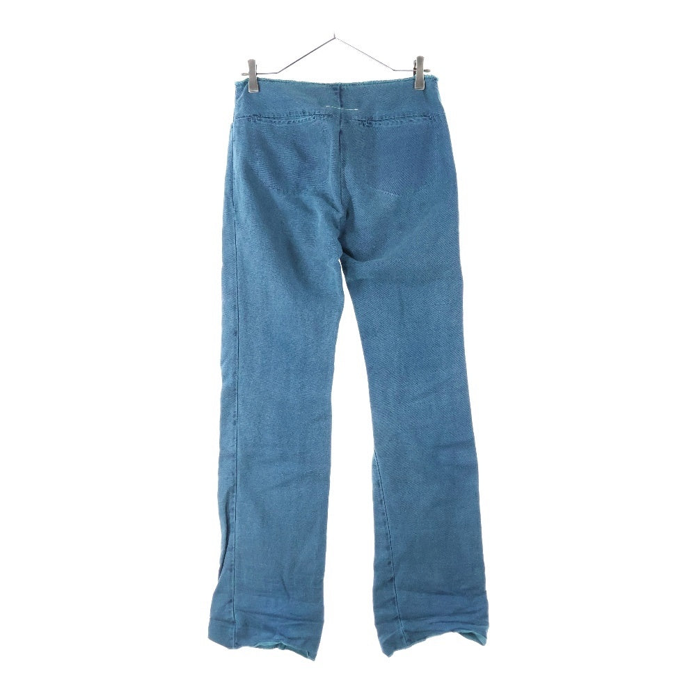 Maison Margiela 6(メゾンマルジェラ) 04SS High Cut Standard Leg Sweat Pants ハイカットスタンダードレグスウェットパンツ レディースジップフライカットオフスウェットパンツ 32 P145 グリーン