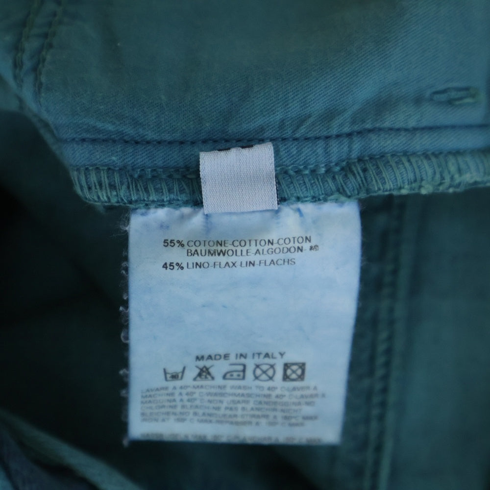 Maison Margiela 6(メゾンマルジェラ) 04SS High Cut Standard Leg Sweat Pants ハイカットスタンダードレグスウェットパンツ レディースジップフライカットオフスウェットパンツ 32 P145 グリーン