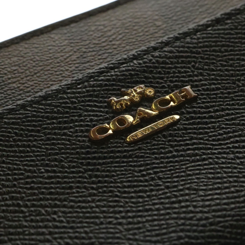COACH(コーチ) シグネチャー ラウンドファスナー ウォレット 長財布 ブラック