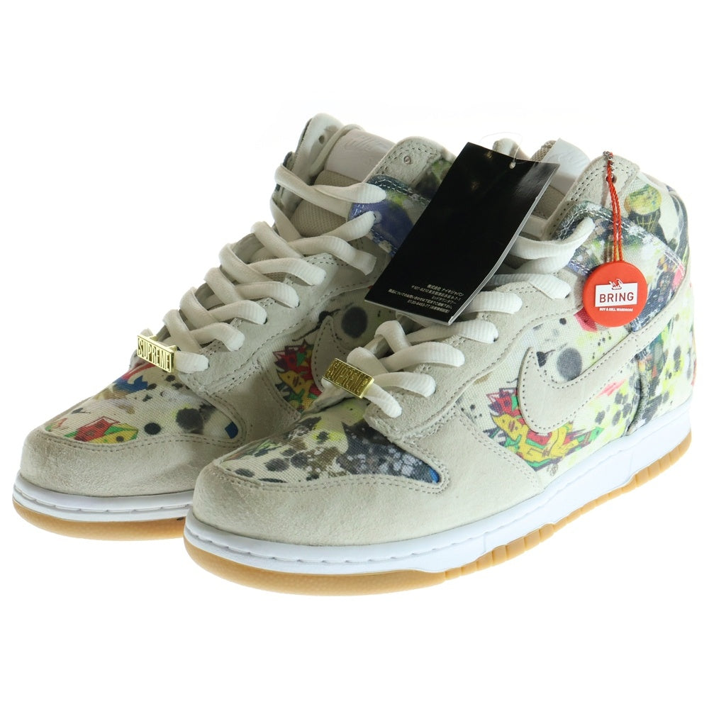 NIKE SB(ナイキエスビー) ×SUPREME SB DUNK HIGH OG QS シュプリーム ダンク ハイカットスニーカー ベージュ US9/27cm FD8779-100