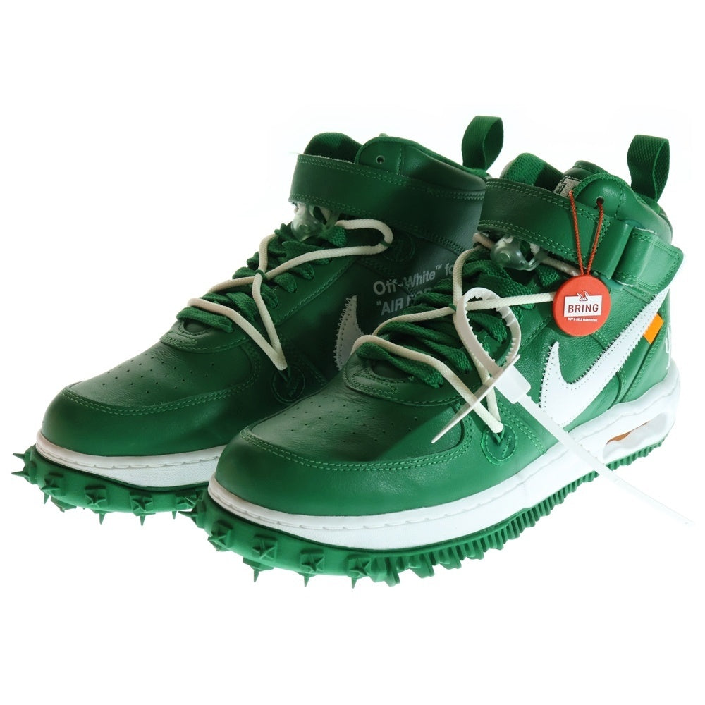 NIKE(ナイキ) ×OFF WHITE AIR FORCE1 MID SP LTHR オフホワイト エアフォース1 ハイカットスニーカー グリーン US9/27cm DR0500-300