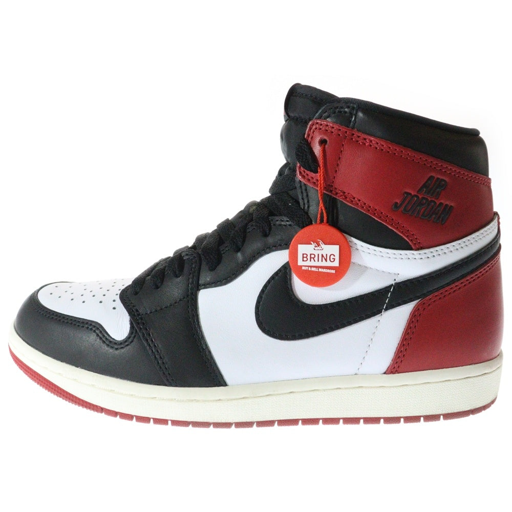 NIKE(ナイキ) AIR JORDAN1 RETRO HIGH OG エアジョーダン1 ブラックトゥリイマジンド つま黒 ハイカットスニーカー ブラック/ホワイト/レッド US9.5/27.5cm DZ5485-106
