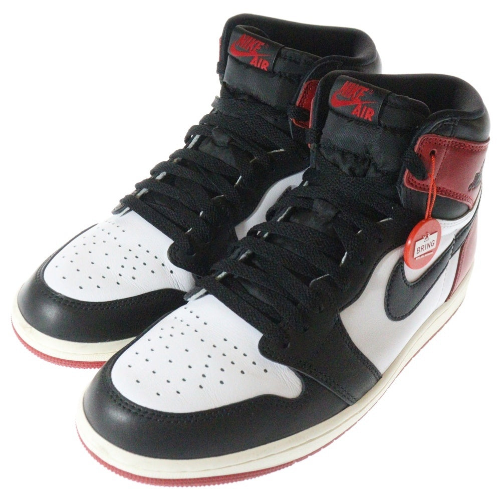 NIKE(ナイキ) AIR JORDAN1 RETRO HIGH OG エアジョーダン1 ブラックトゥリイマジンド つま黒 ハイカットスニーカー ブラック/ホワイト/レッド US9.5/27.5cm DZ5485-106