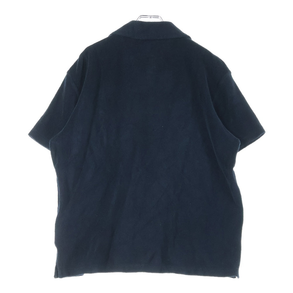 PRADA(プラダ) Terry-Cloth Logo Patch Polo Shirt トライアングルロゴ テリー 半袖ポロシャツ ブラック UJN848