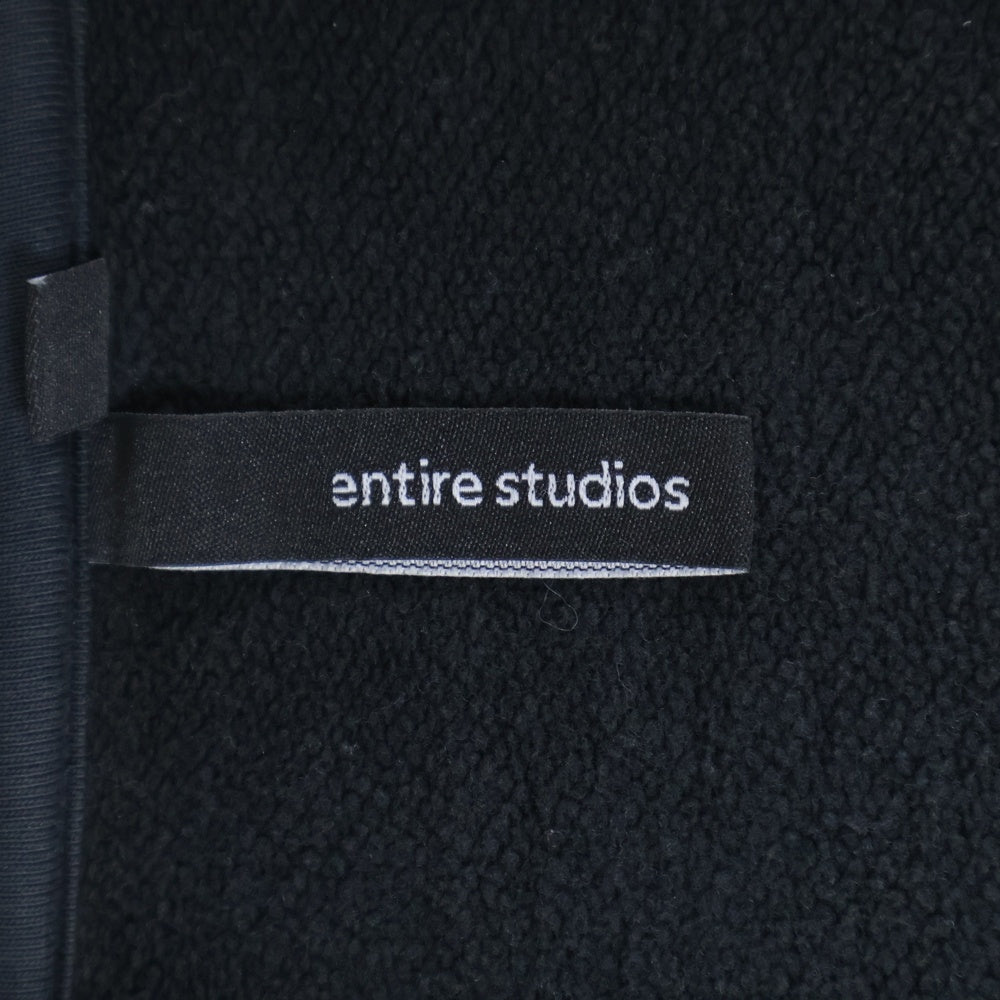 entire studios(エンタイア スタジオ) FULL ZIP HOODIE フル ジップ フーディー パーカー ブラック ES2106 P0040