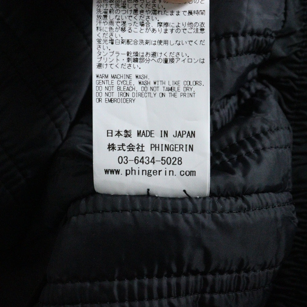 PHINGERIN(フィンガリン) NOREN BLOUSON CUSH ノレン ブルゾン クッシュ ジャケット ブラック PD-232-JK-011
