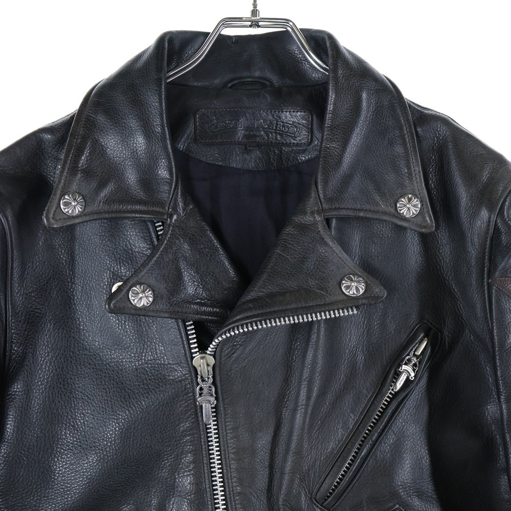 CHROME HEARTS(クロムハーツ) JJ DEAN 3STAR JJディーン 3スター ダガージップダブルライダース レザージャケット ブラック