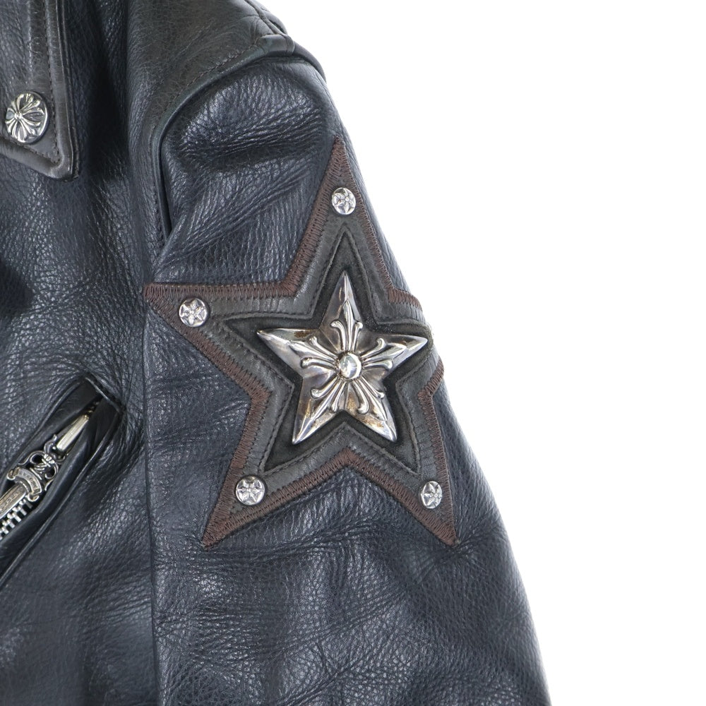 CHROME HEARTS(クロムハーツ) JJ DEAN 3STAR JJディーン 3スター ダガージップダブルライダース レザージャケット ブラック