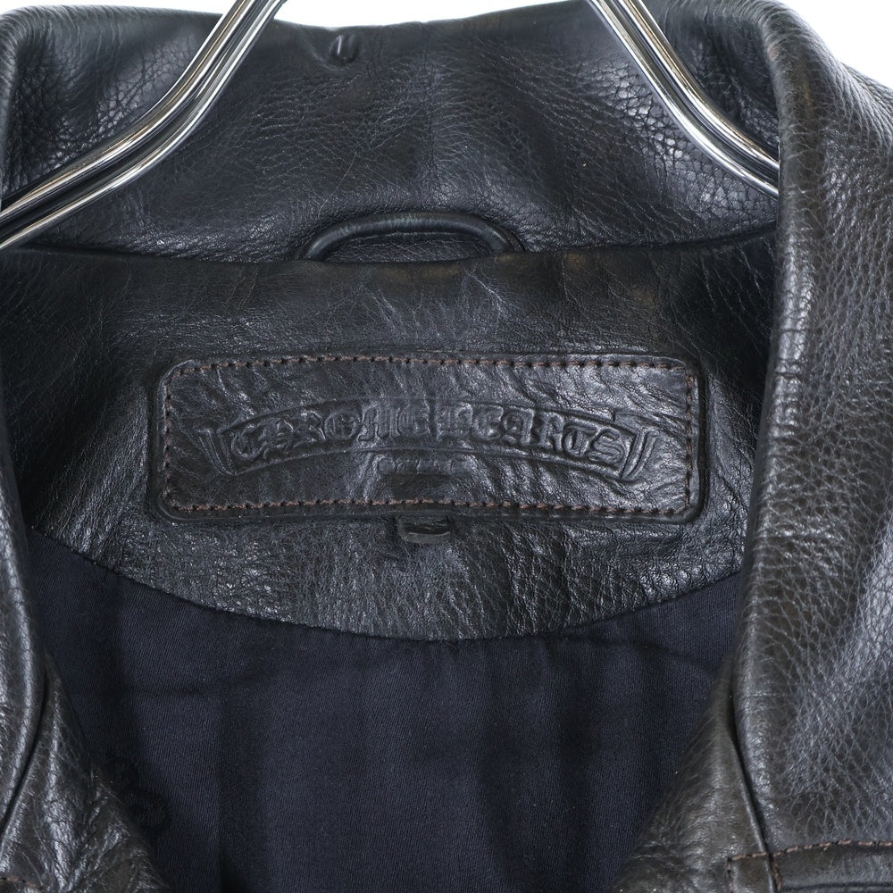 CHROME HEARTS(クロムハーツ) JJ DEAN 3STAR JJディーン 3スター ダガージップダブルライダース レザージャケット ブラック