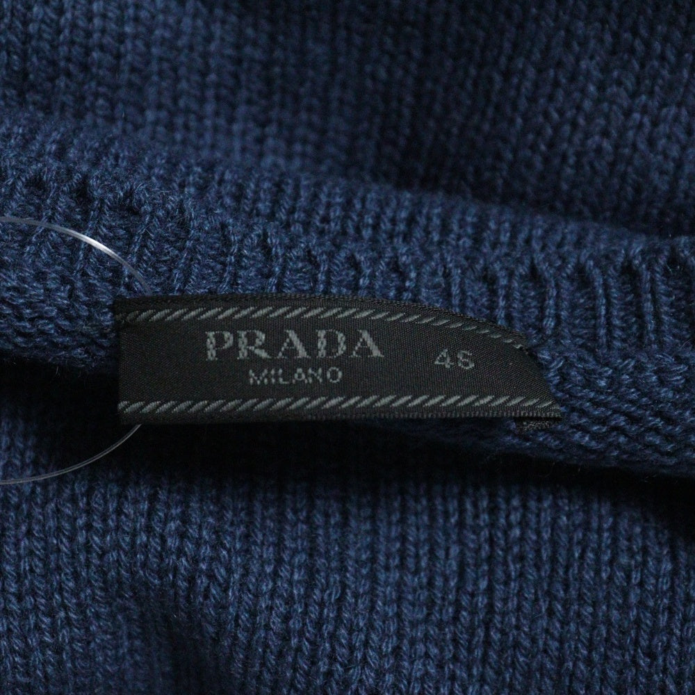 PRADA(プラダ) Crew Neck Cashmere Sweater クルーネックカシミヤセーター 長袖ニットセーター UMN864 ブルー