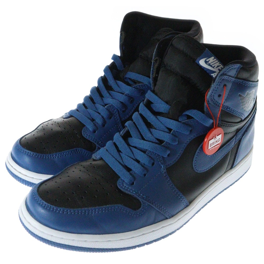 NIKE(ナイキ) AIR JORDAN 1 RETRO HIGH OG 555088-404 エアジョーダン1 レトロ ダークマリーナブルー ハイカットスニーカー US10/28cm ブラック/ブルー