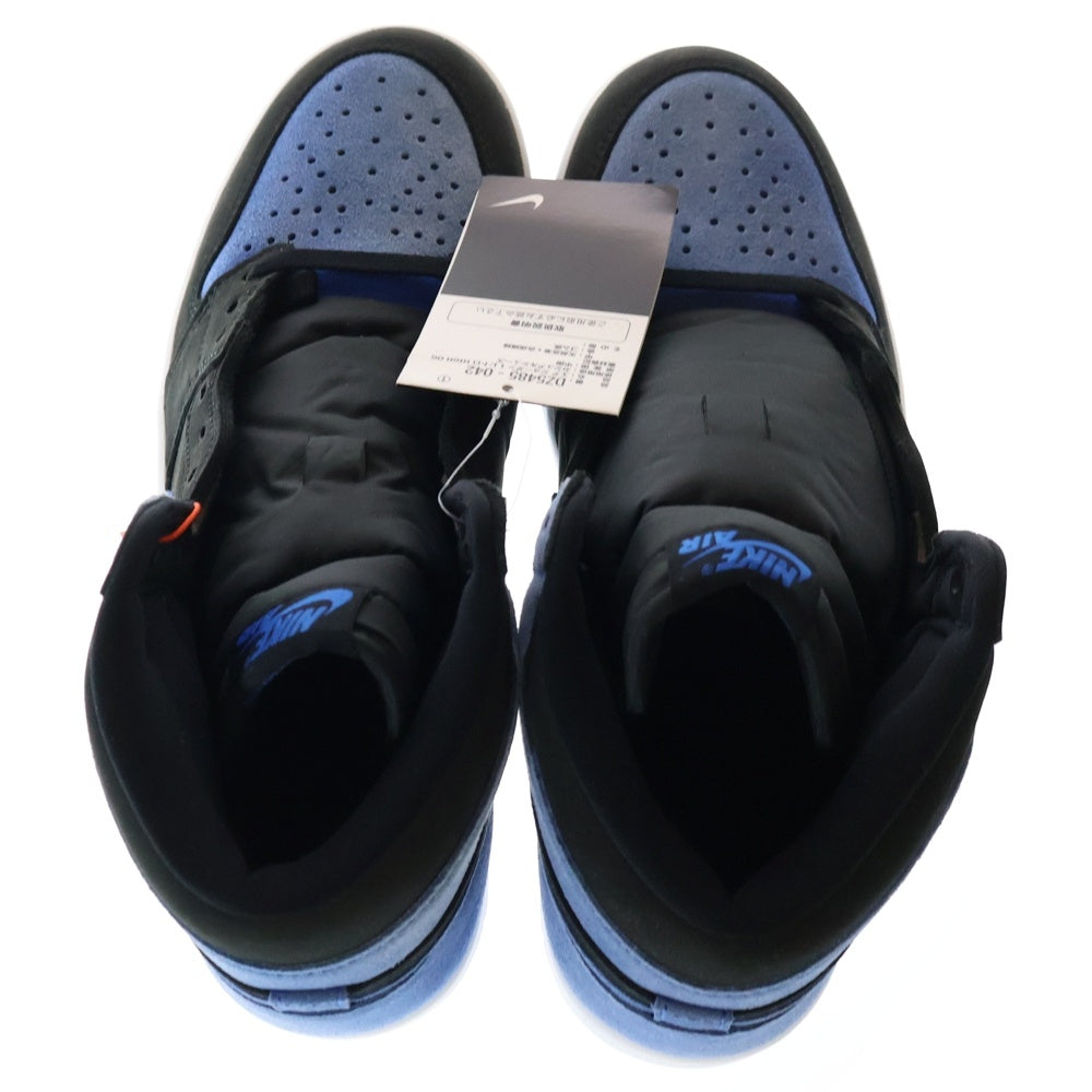 NIKE(ナイキ) AIR JORDAN 1 RETRO HIGH OG ROYAL REIMAGINED DZ5485-042 エアジョーダン1 レトロ ロイヤル リイマジンド ハイカットスニーカー ブラック/ブルー US10/28cm