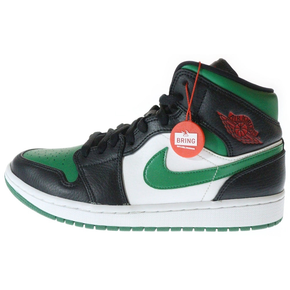 NIKE(ナイキ) AIR JORDAN 1 MID PINE GREEN エアジョーダン1 ミッドパイングリーン US8.5/26.5cm ミッドカットスニーカー 554724-067 グリーン