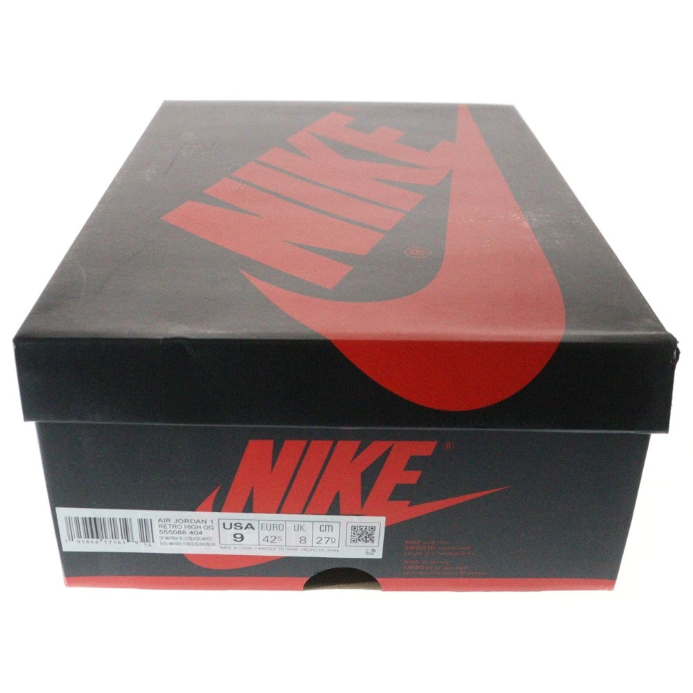 NIKE(ナイキ) AIR JORDAN 1 RETRO HIGH OG DARK MARINA BLUE エアジョーダン1 レトロ ダークマリーナブルー ハイカットスニーカー US9/27cm 555088-404 ブラック/ブルー