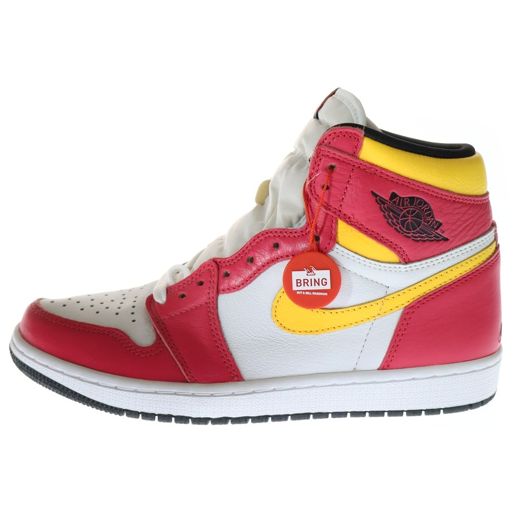 NIKE(ナイキ) AIR JORDAN 1 RETRO HIGH OG LIGHT FUSION RED エアジョーダン1 ライトフュージョン ハイカットスニーカー US8.5/26.5cm 555088-603 ピンク/ホワイト
