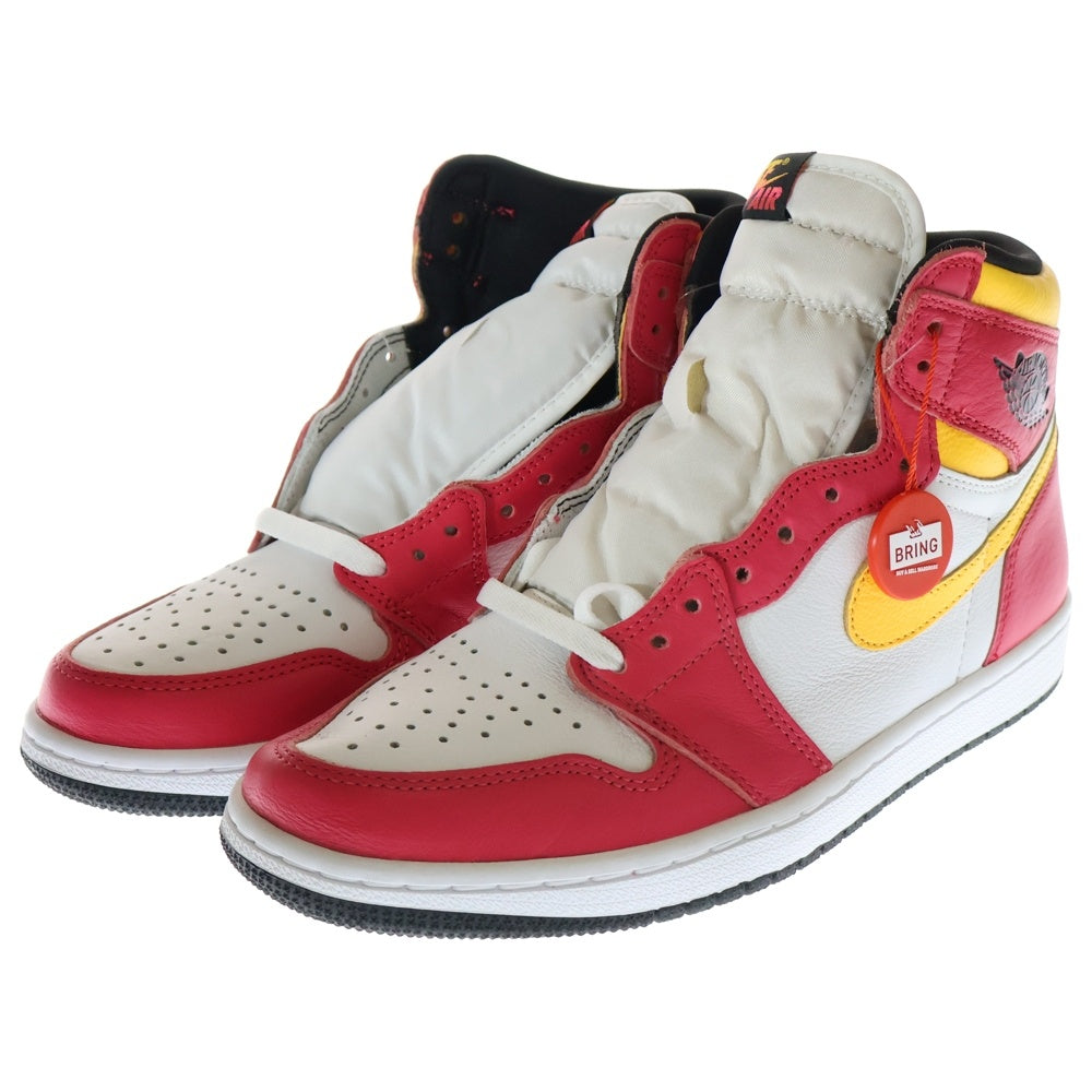 NIKE(ナイキ) AIR JORDAN 1 RETRO HIGH OG LIGHT FUSION RED エアジョーダン1 ライトフュージョン ハイカットスニーカー US8.5/26.5cm 555088-603 ピンク/ホワイト