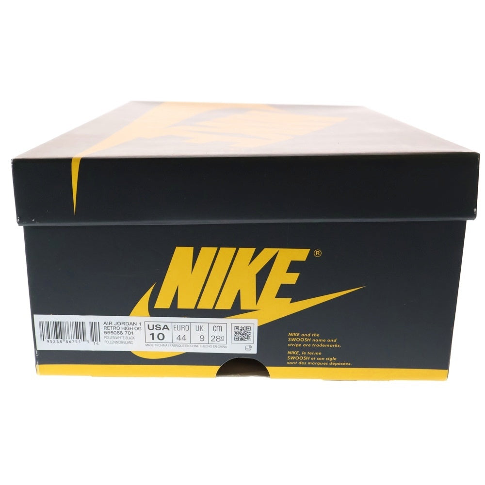 NIKE(ナイキ) AIR JORDAN1 RETRO HIGH OG POLLEN エアジョーダン 1 レトロ パラン ハイカットスニーカー US10/28.0cm 555088-701 ブラック/イエロー