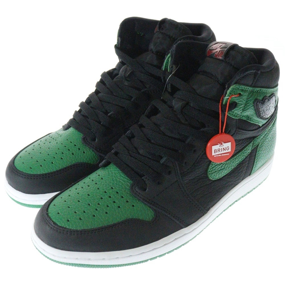 NIKE(ナイキ) AIR JORDAN 1 RETRO HIGH OG PINE GREEN エアジョーダン1 レトロ パイングリーン ハイカットスニーカー US10/28cm 555088-030 ブラック/グリーン