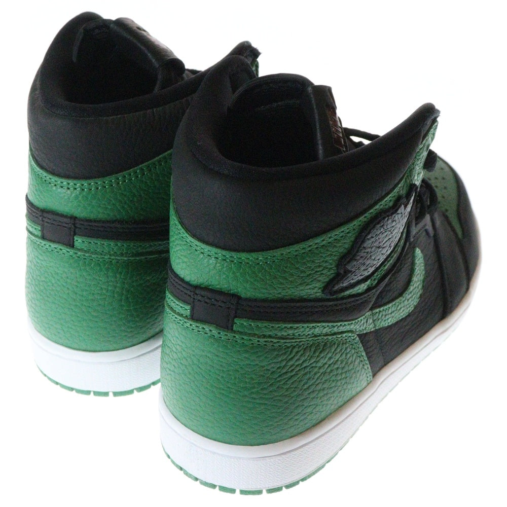 NIKE(ナイキ) AIR JORDAN 1 RETRO HIGH OG PINE GREEN エアジョーダン1 レトロ パイングリーン ハイカットスニーカー US10/28cm 555088-030 ブラック/グリーン