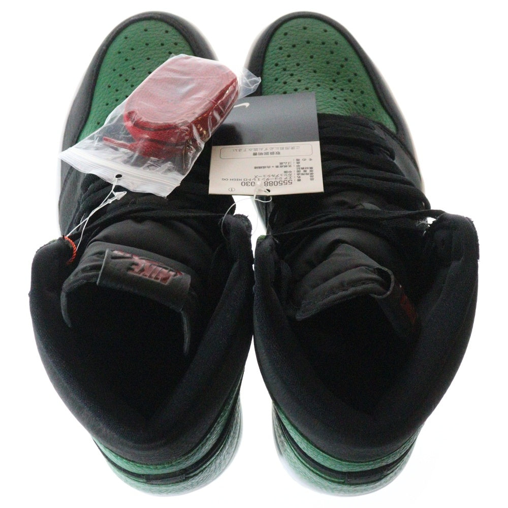 NIKE(ナイキ) AIR JORDAN 1 RETRO HIGH OG PINE GREEN エアジョーダン1 レトロ パイングリーン ハイカットスニーカー US10/28cm 555088-030 ブラック/グリーン