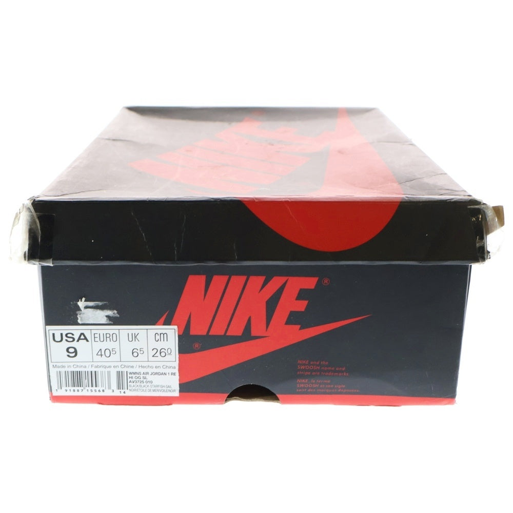 NIKE(ナイキ) WMNS AIR JORDAN 1 RE HI OG SL SATIN SHATTERED BACKBOARD ウィメンズ エアジョーダン1 レトロ ハイカットスニーカー US9/27cm AV3725-010