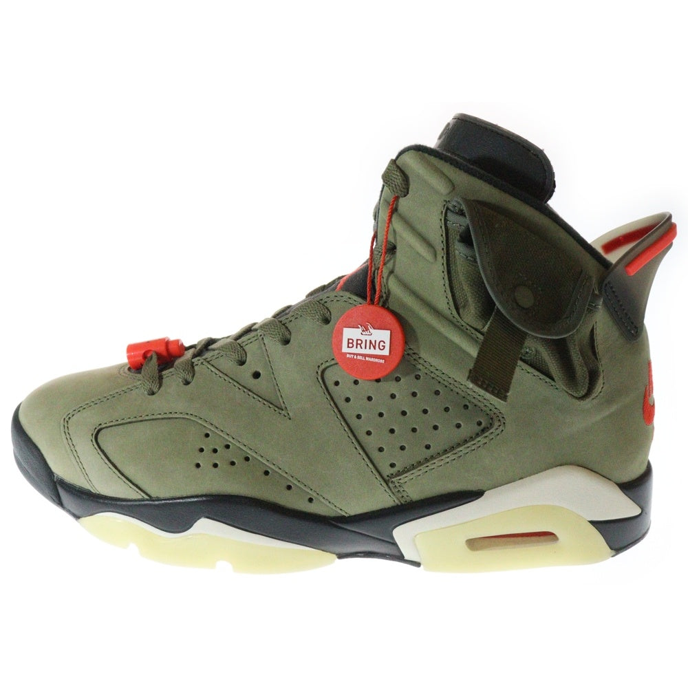 NIKE(ナイキ) ×TRAVIS SCOTT AIR JORDAN 6 RETRO SP トラヴィススコット エアジョーダン6 ハイカットスニーカー US10.5/28.5cm CN1084-200 カーキ