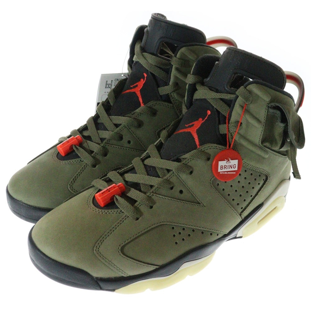 NIKE(ナイキ) ×TRAVIS SCOTT AIR JORDAN 6 RETRO SP トラヴィススコット エアジョーダン6 ハイカットスニーカー US10.5/28.5cm CN1084-200 カーキ