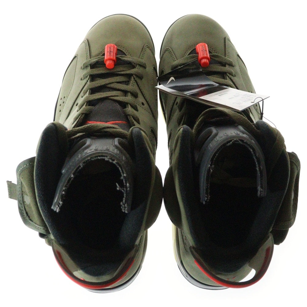NIKE(ナイキ) ×TRAVIS SCOTT AIR JORDAN 6 RETRO SP トラヴィススコット エアジョーダン6 ハイカットスニーカー US10.5/28.5cm CN1084-200 カーキ