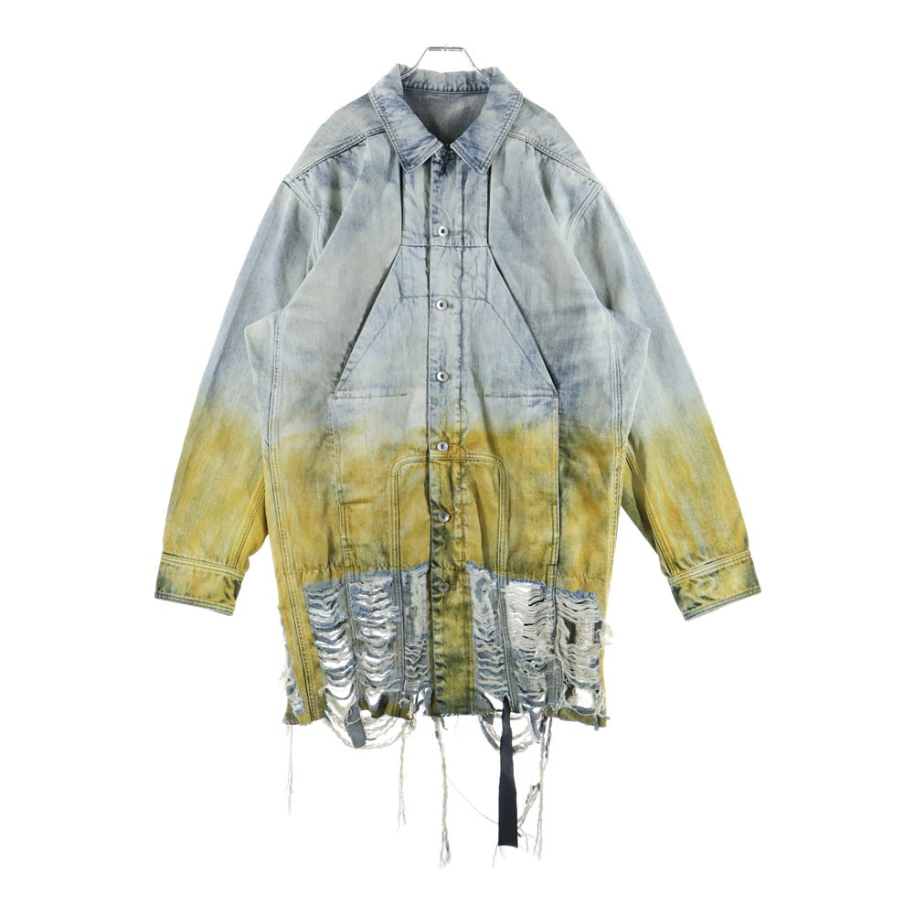 DRKSHDW(ダークシャドウ) SPHINX JUMBO WORKER JKT ダメージ加工 オーバーサイズデニムジャケット Gジャン インディゴ DU01D1752 DKYDFR